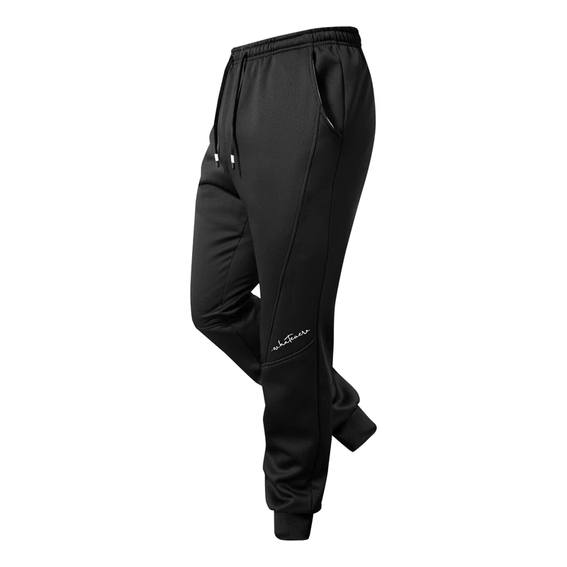 快適な秋冬暖かいメンズパンツ、プラスサイズ、ルーズフィット、スウェットパンツ、ファッショナブルなメンズフリース裏地付きカジュアルドローストリングパンツ