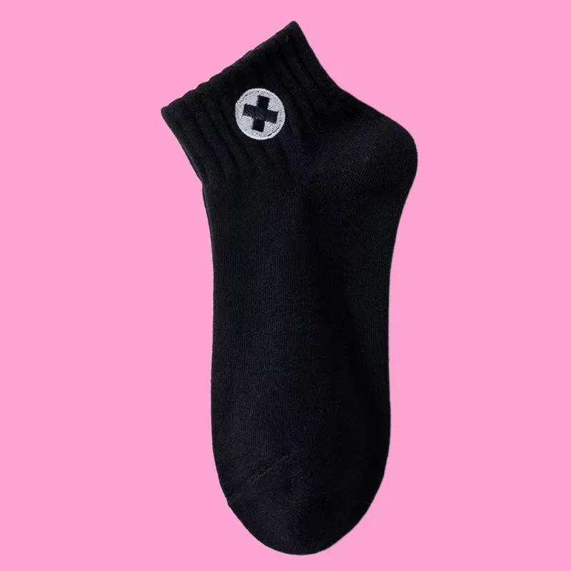 Chaussettes brodées fines pour hommes, absorbant la transpiration, chaussettes de sport dépistolet antes, chaussettes en coton anti-favorable, été, nouveau, 10/20, 2024 paires