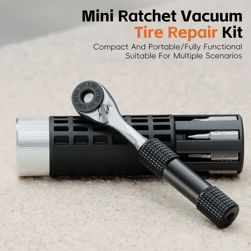 

Портативный набор инструментов для ремонта велосипеда, вакуумный ремонт шин, мини-набор ключей с трещоткой для оборудования для обслуживания велосипеда, аксессуары для велоспорта