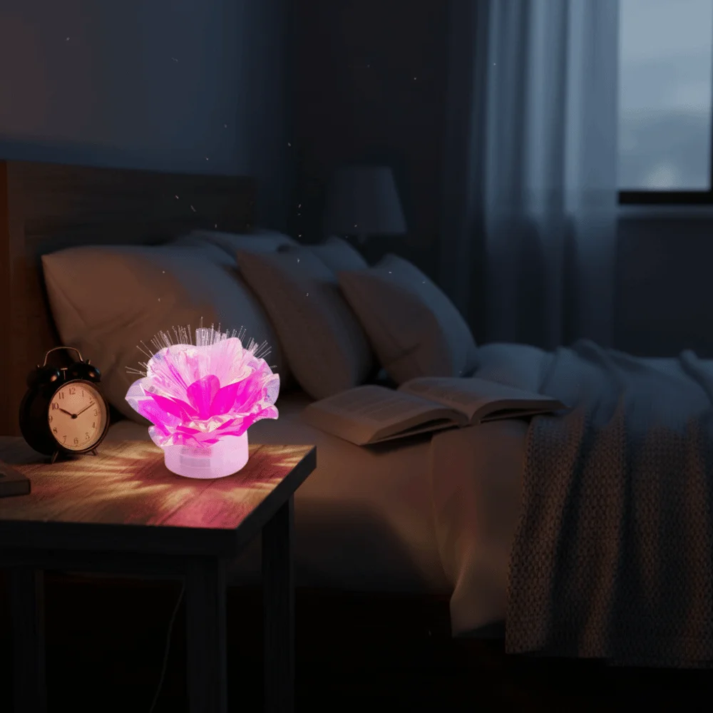 أضواء LED مضيئة من الألياف الضوئية ذات سبعة ألوان، أضواء ملونة متغيرة اللون، أضواء جو إبداعي #2