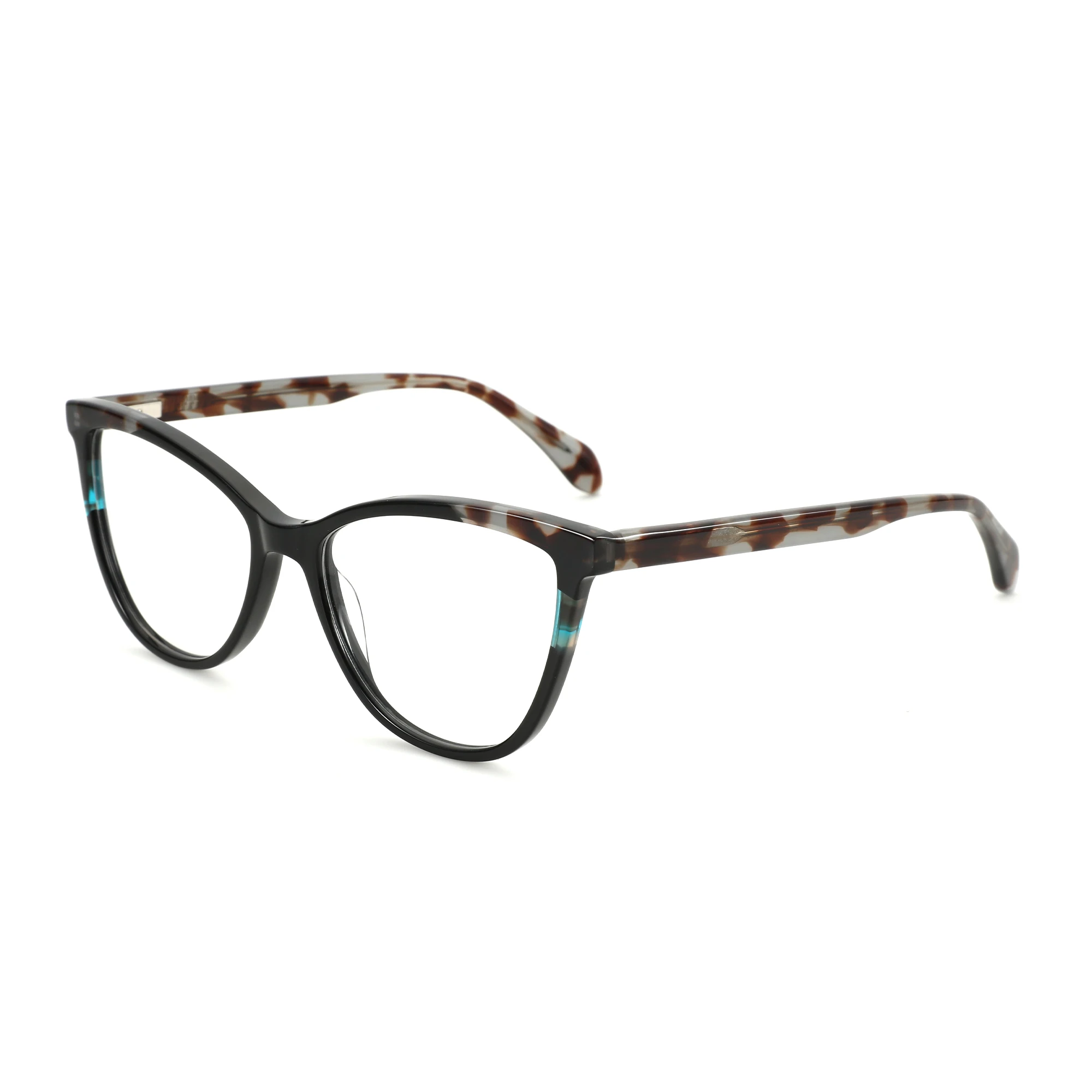 

ZENOTTIC Fashion Acetate Optical Frames Women Paper Color Cat Eye Full Rim No Prescription Glasses YHP8029