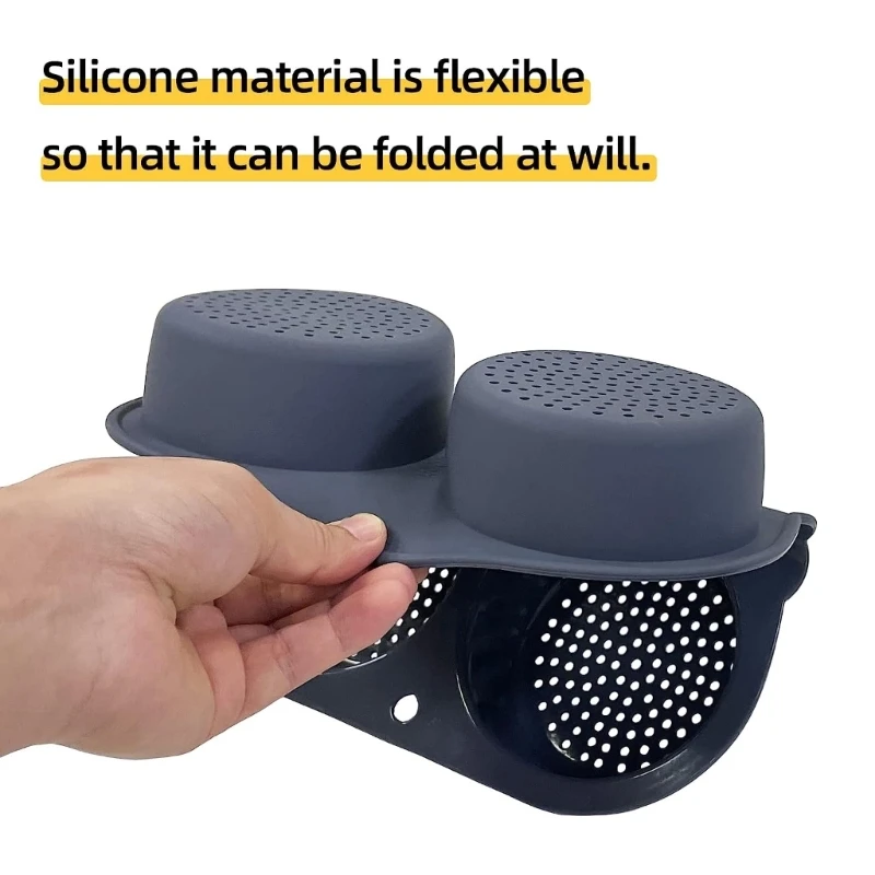 4 Holes Hamburger Burger Bun Mold Flexible Durable Hamburger Bun Baking Pan Perfect for Air Fryer Microwave Oven and Dishwasher