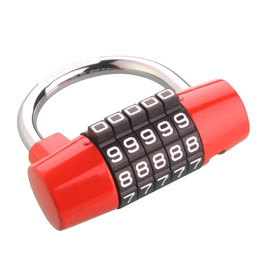 

Portable 5- Password Padlock for Luggage Suitcase Locker Security Combination Keyless Lock Travel Backpack Safety