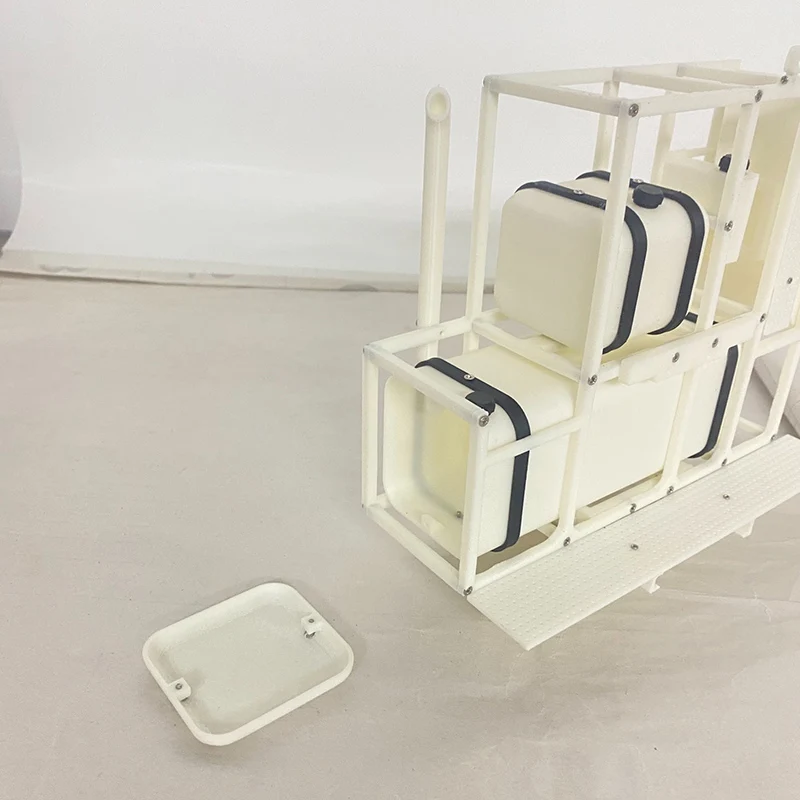 Equipamento rack 3d impresso pla tanque de combustível pode ser equipado com equipamentos eletrônicos para 1/14 tamiya rc caminhão reboque peças basculantes