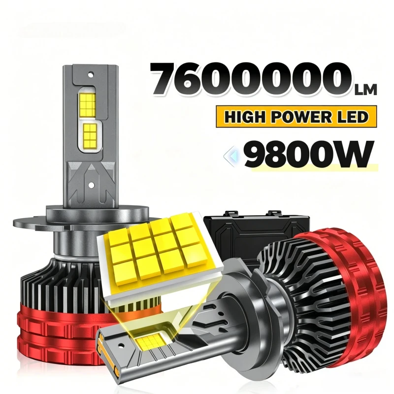 

H4 H7 LED CANBUS 9005 HB3 9006 HB4 9007 9008 9012 HIR2 H1 H11 LED Headlights 9800W High Power 7600000LM Car LED Headlamp Bulb