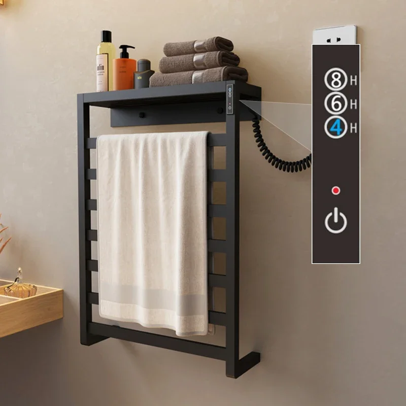 Electric Towel Rack Drying Rack, Bathroom Touch Display, Automatic Heating