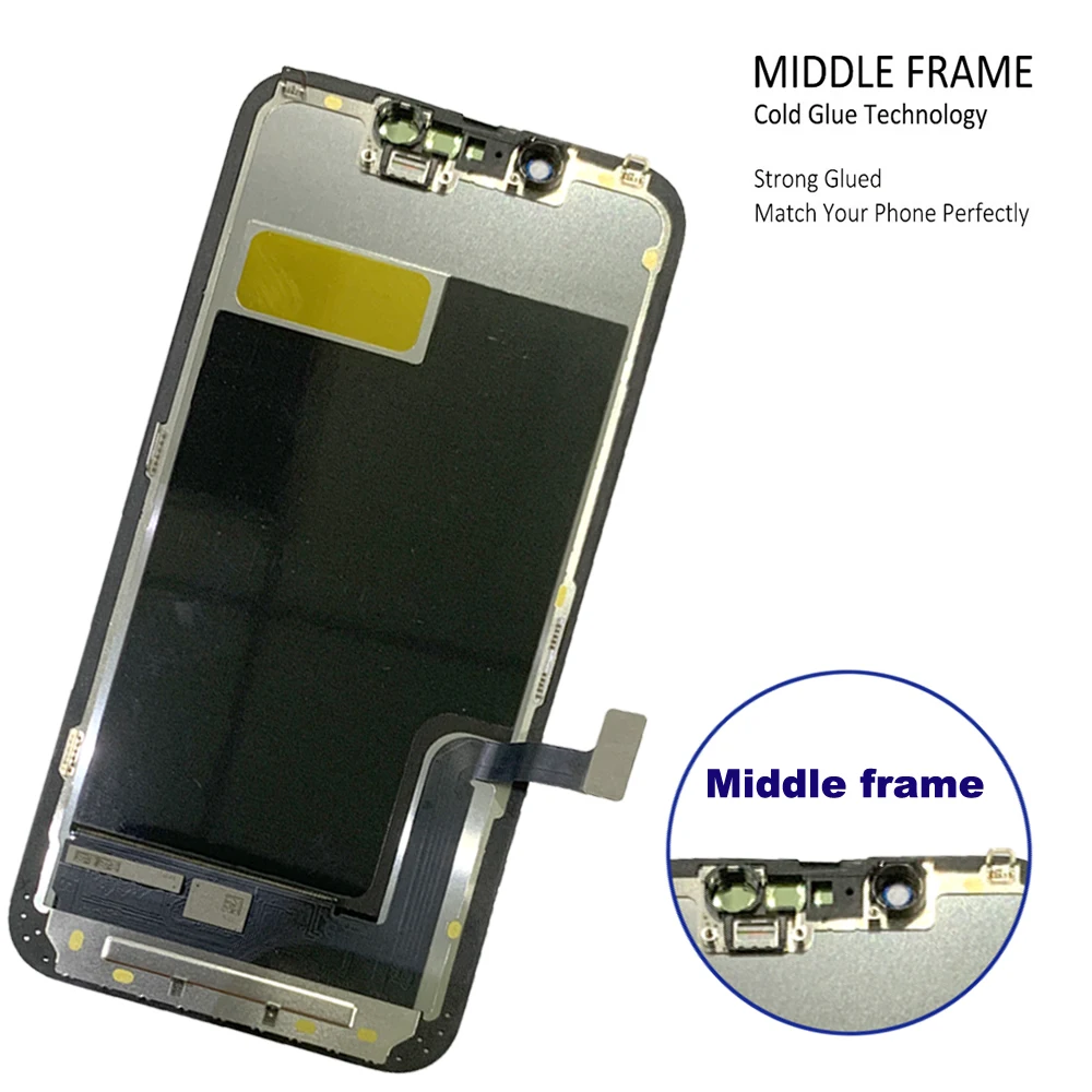 iPhone 15 Pro Max用ソフトOLEDスクリーン、12、13、14、16 Plus、17