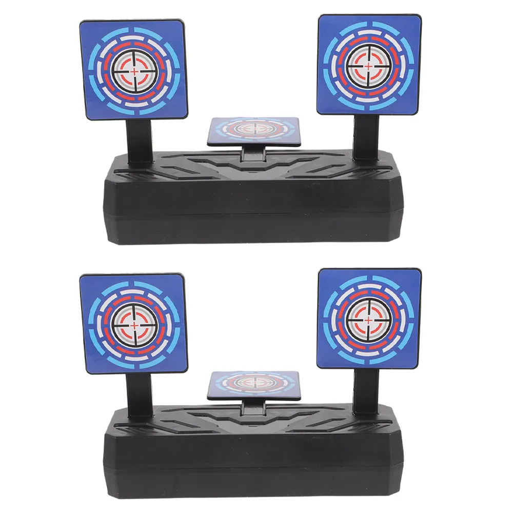 2Pcs Self Resetting Target Board Adjustable Design Durable Plastic Automatic Return Rebounding Range for Soft Pellet Practice