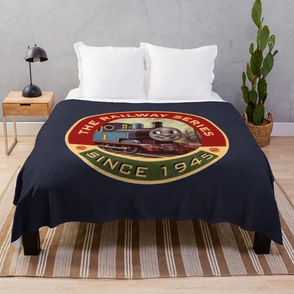 

The Railway Series Badge Throw Blanket Furrys Winter beds fluffy Blankets