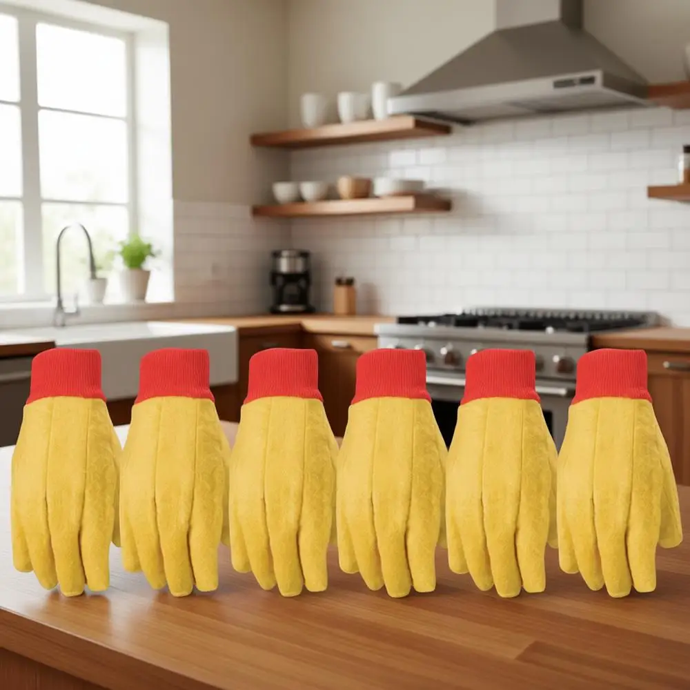 

Прочные рабочие перчатки, защитные перчатки премиум-класса золотистого цвета