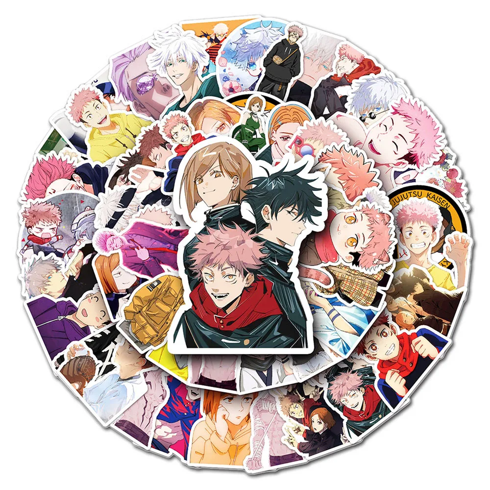 10/30/50PCS Cool Anime Jujutsu Kaisen Stickers Cartoon Graffiti Decals Kids Toy DIY Phone Luggage Fridge Notebook Sticker Gift