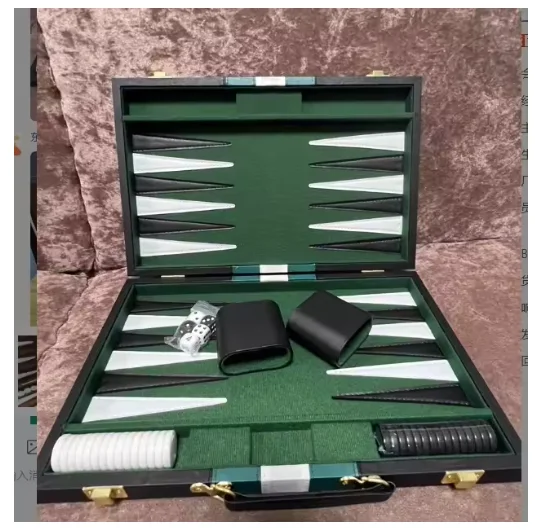 

for Wholesale High Quality Travel Size Leather Backgammon Board Game Set Made in China