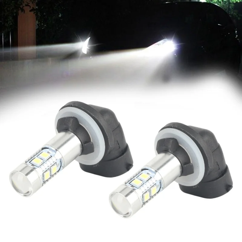2PCS 12-24V 50W Car High Power Bright LED Fog Daytime Light Bulbs For Hyundai Accent