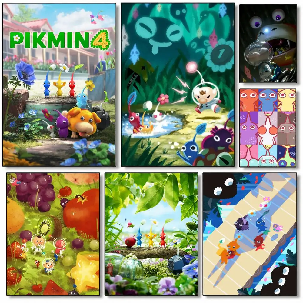 Pikmin-Spiel-Poster, hochwertige Wandkunst für Zuhause, Schlafzimmer, Wohnzimmer, Flur, perfektes Geschenk