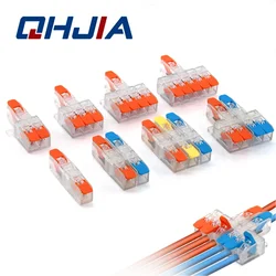 Conectores eléctricos de Cable rápido de alta potencia, divisor compacto Universal, conector de Cable Push-in, bloque de terminales rápido, 6mm²