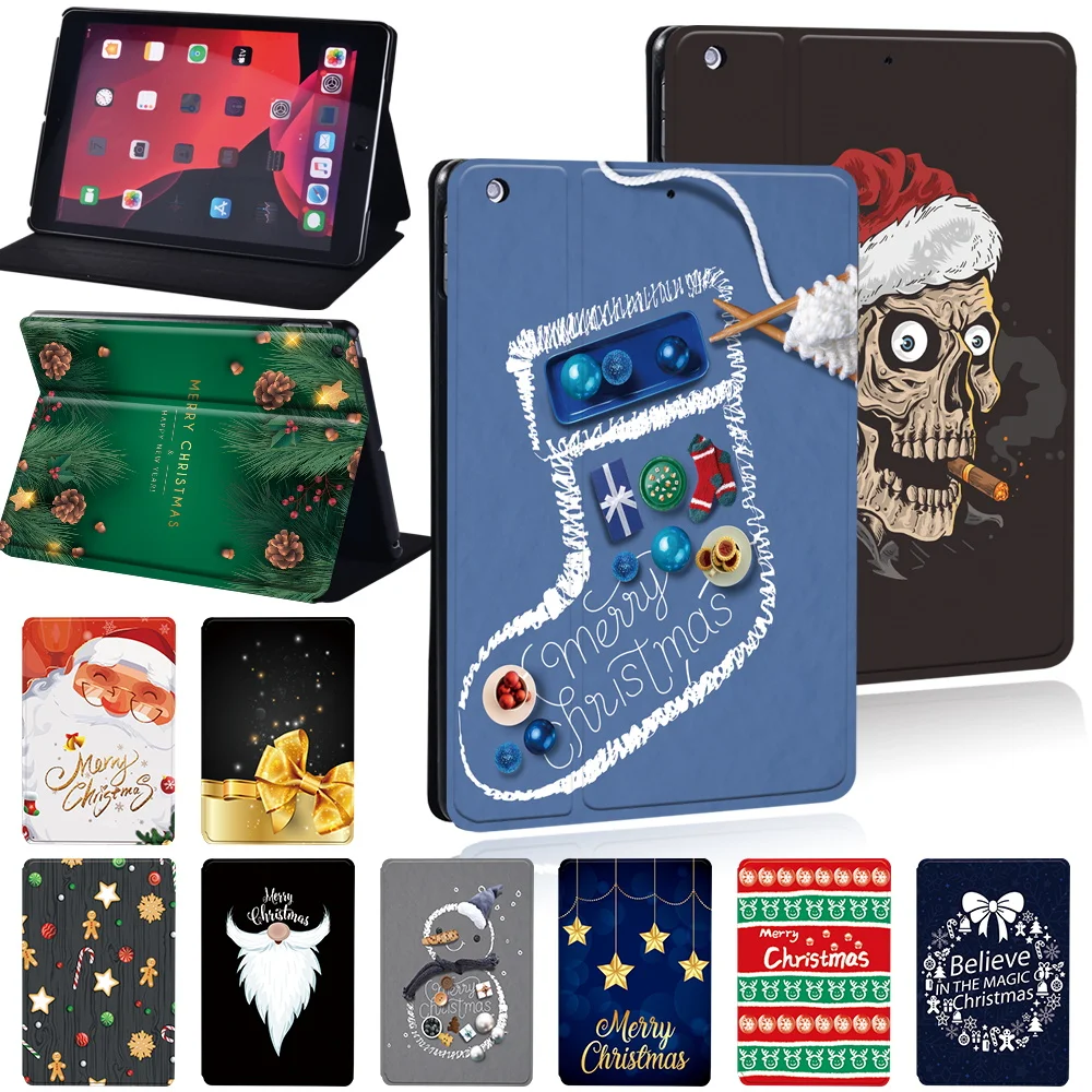 

IPad 10.2 9th Gen Cases IPad 7th 8th Cover for IPad 9.7 6/5 2013 2014 Tablet Case Mini 1 2 3 4 5 Christmas Series Folio Funda