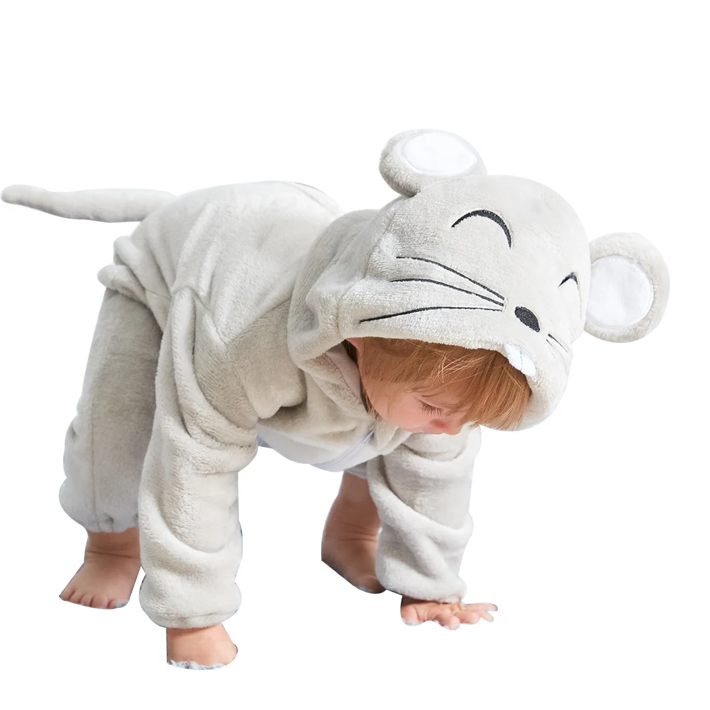 Toddler Green Dinosaur Bodysuit Anime Unicorn Play Pajamas Halloween Animal Role Play Baby Flannel Lion Costume Warm Pajamas image 5