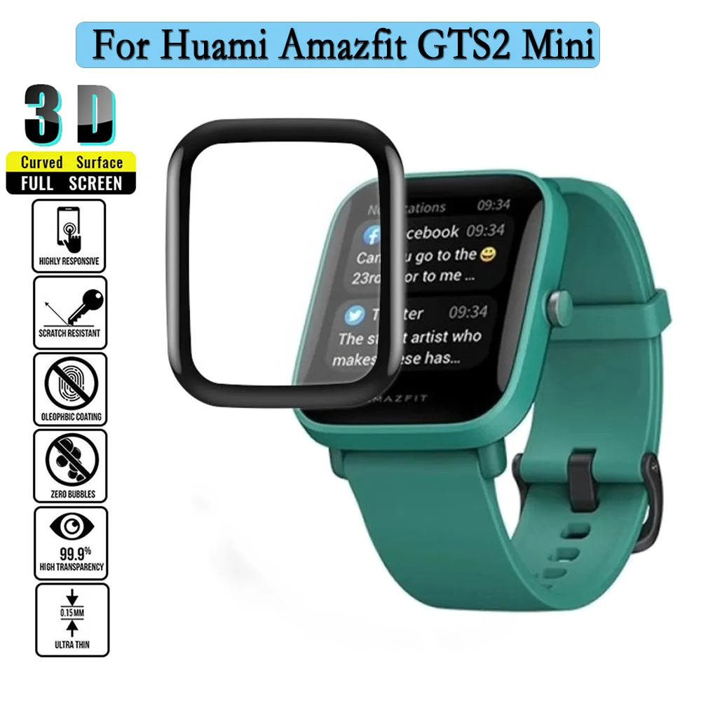 Toàn Màn Hình Bảo Vệ Cho Huami Amazfit GTS2mini Đồng Hồ Thông Minh SmartWatch 3D Cong Composite HD/Chống Xước Bảo Vệ Phụ Kiện