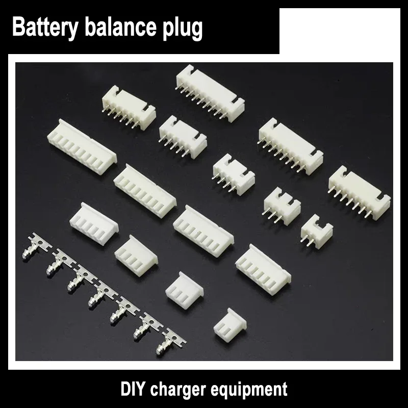 

10pcs Spark Male Female Balance Charging Terminal Connector Xh2.5 2.5mm (2s-3p,3s-4p,4s-5p,5s-6p,6s-7p) For Lipo Battery Charger