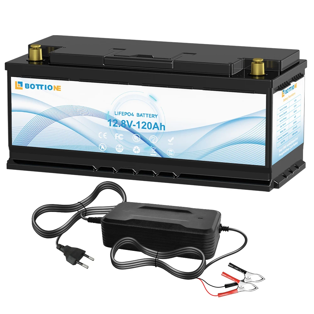 EU/US Stock 12V 120Ah 12.8V 200Ah LiFePO4 Battery Deep Cycle Batteries 12.8V 120Ah With BMS For RV Camper Solar Power System