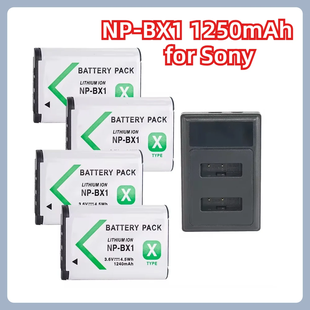 

NP-BX1 1250 мАч 3,6 В Аккумулятор подходит для Sony RX100 H400 RX1R HX300 HX400 HX50 M6 M7 X3000R X3000 AS300