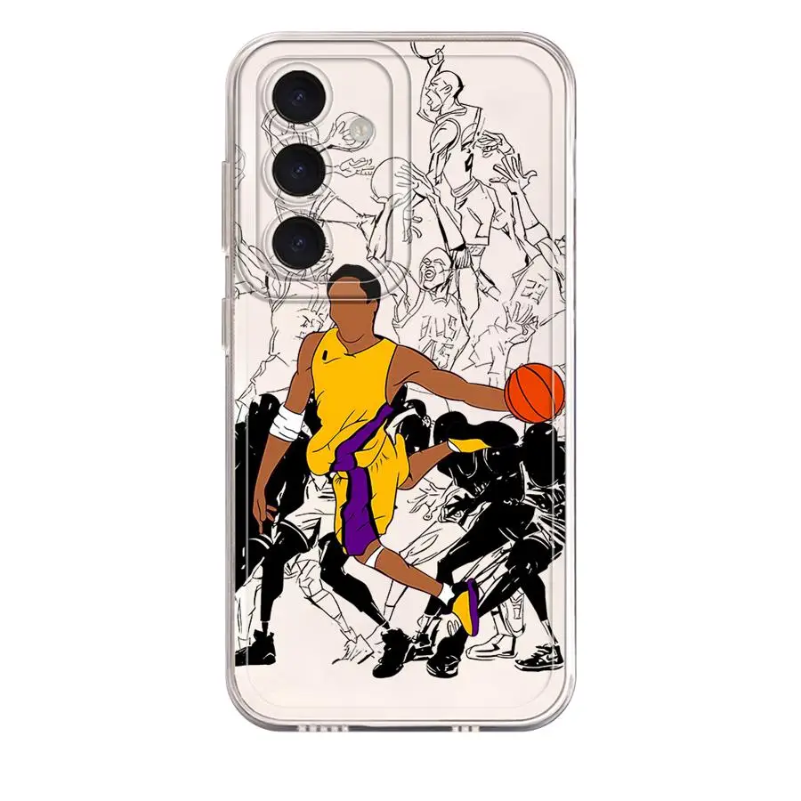 كرة السلة ستار قضية الهاتف لسامسونج غالاكسي A50 A51 A55 A72 A05 A54 A50 A03 A56 A52 A71 A04 A31 A02 A73 A06 A53 غطاء ناعم