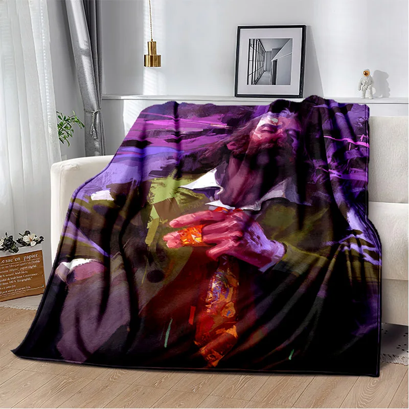 Disco Elysium Game Gamer Cartoon  Blanket,Soft Throw Blanket for Home Bedroom Bed Sofa Picnic Travel Office Cover Blanket Kids