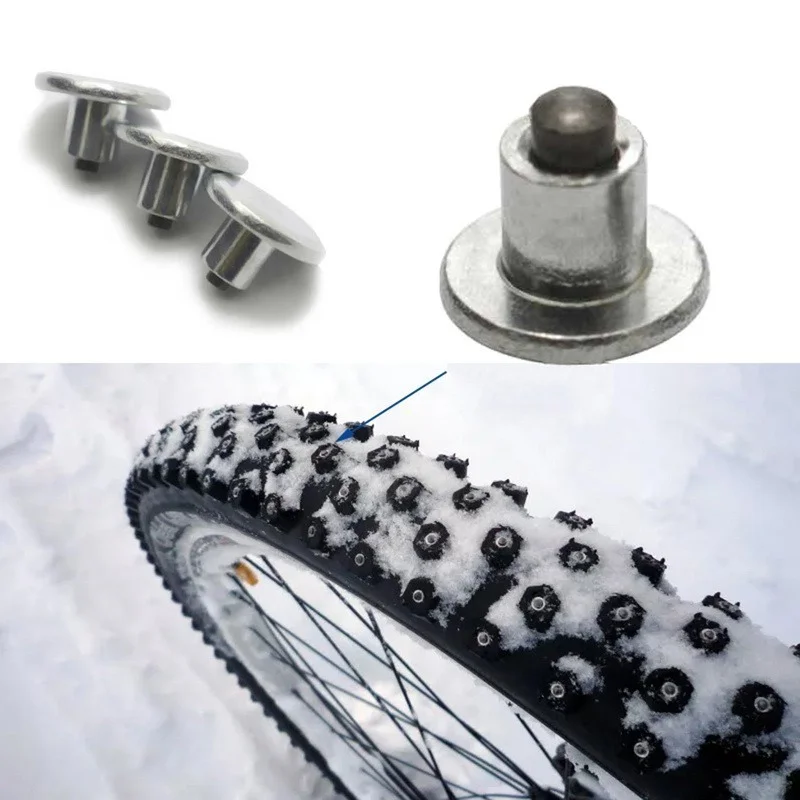 Tire Anti-Slip Studs for Motorcycle Bike Car Trucks Bicycle Shoe Soles Snow Alloy Nails Universal Winter Snow Spikes Tyre Cleats