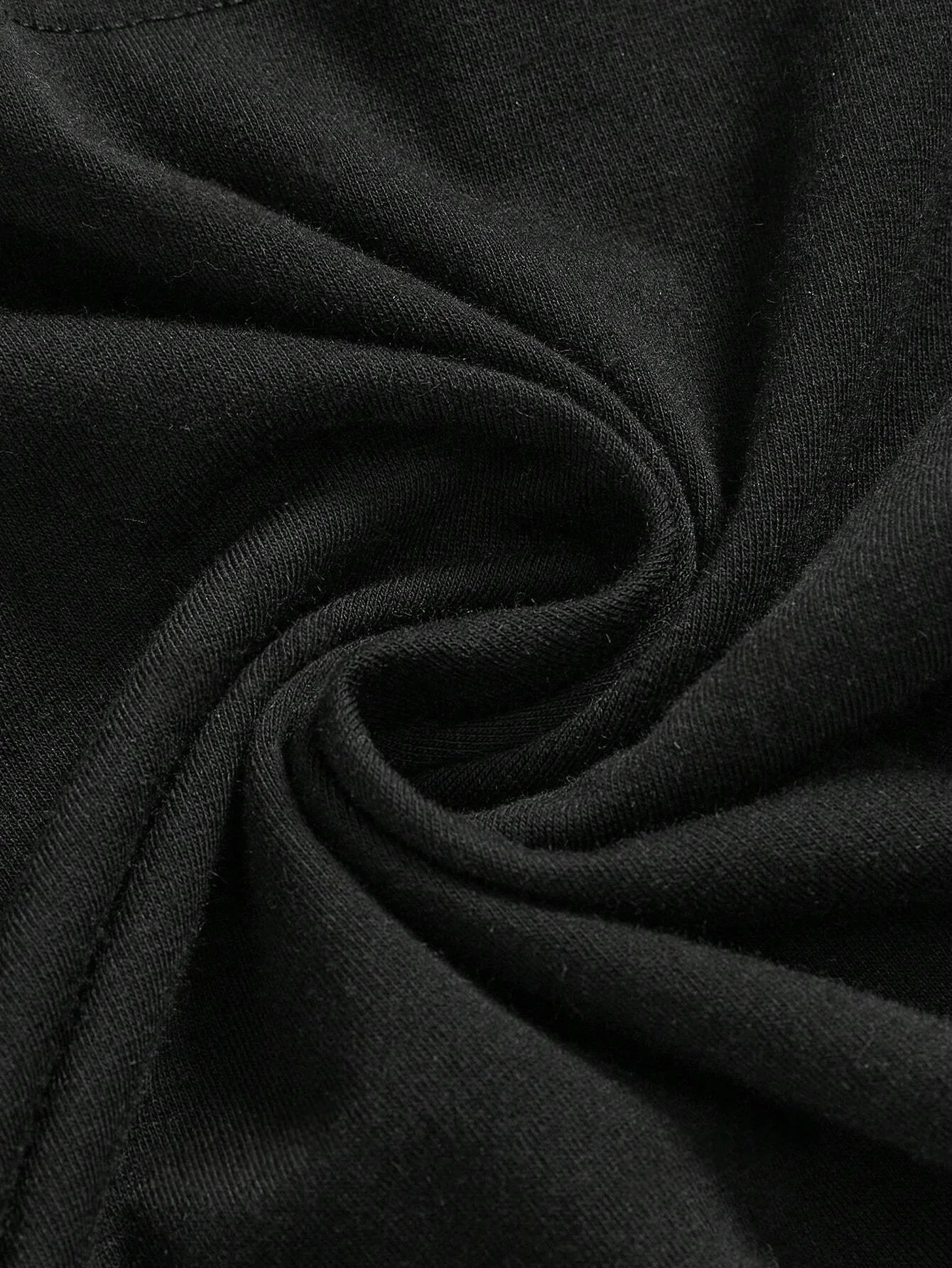 Slightly-sloped shoulder solid-color loose-fitting long-sleeved top - casual and simple base layer shirt - view 4
