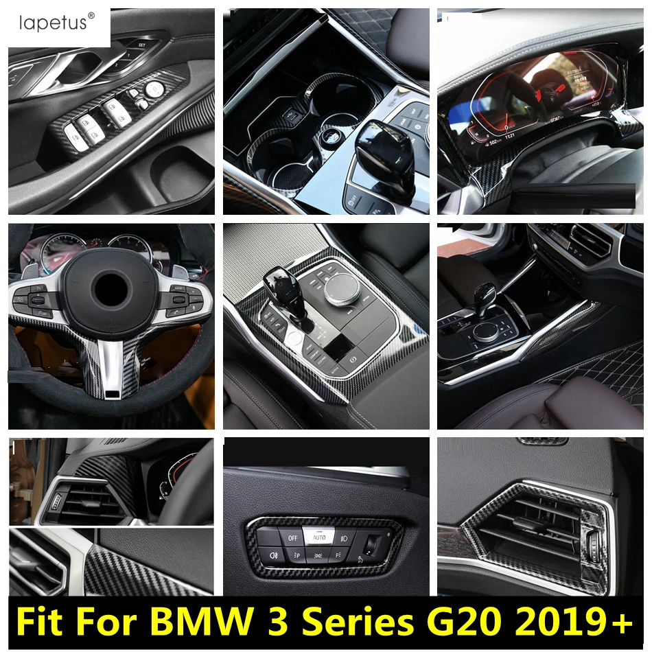 

Gear Shift Panel / Dashboard Frame / Water Cup Holder / Side AC Air Vent Cover Trim Accessories For BMW 3 Series G20 2019 - 2024