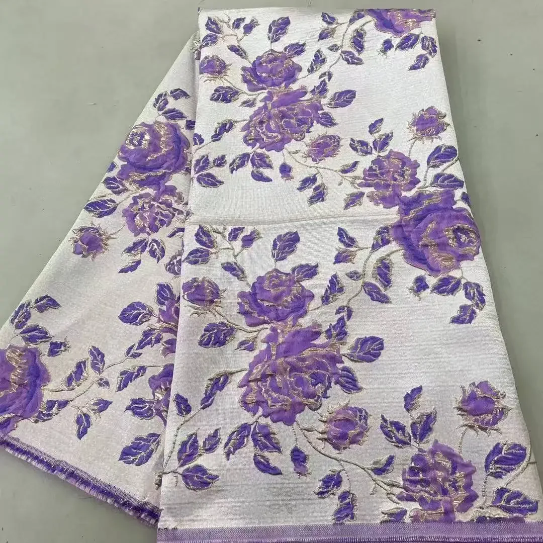 

Jacquard Brocade French African Lace Fabric Organza Fabric African Style Fabric For Wedding Party Dress Wedding Sewing RC127