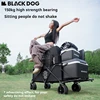 Naturehike BLACKDOG 접이식 접이식 카트(브레이크 휠 포함) 분리형 대용량 유틸리티 왜건 야외 캠핑 트롤리 5