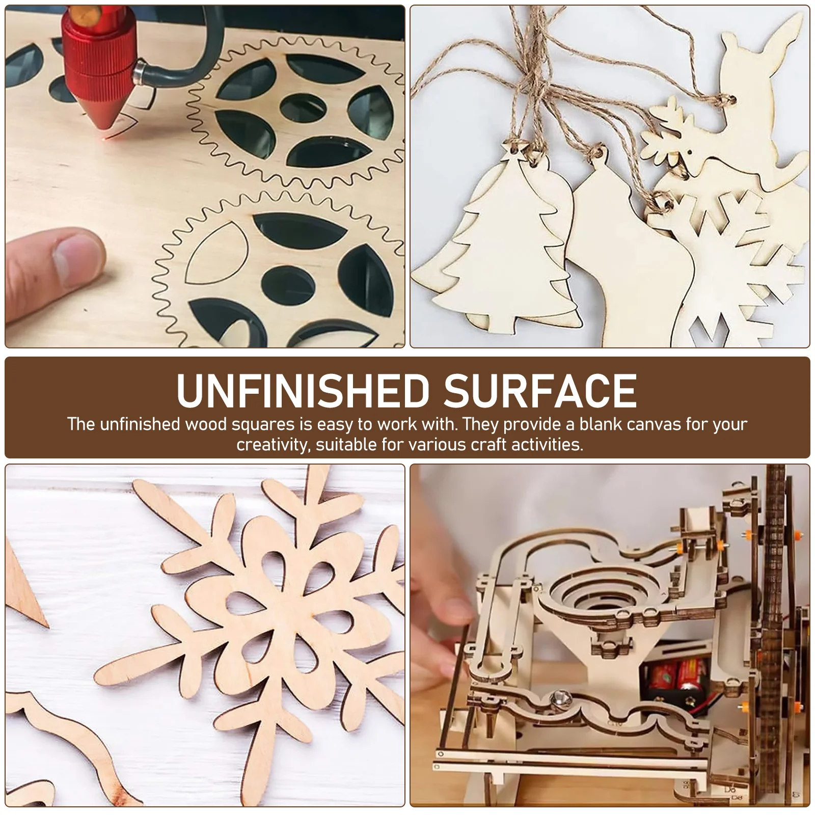 12Pcs Multi Layer Board Glue Plywood Craft Wood Pieces for Engraving Staining Decoupage Rustic Wood Boards for DIY Projects
