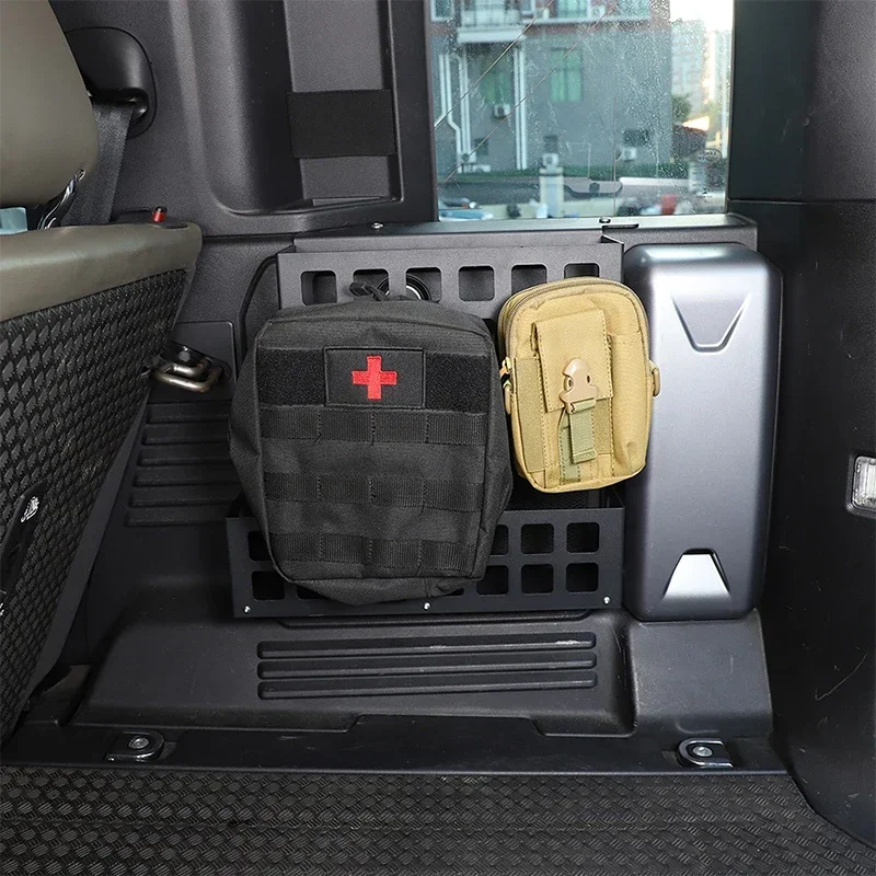 For Land Rover Defender 110 2020-2024 Aluminum Alloy Black Car Trunk Right Storage Basket Storage Organiser Car Accessories