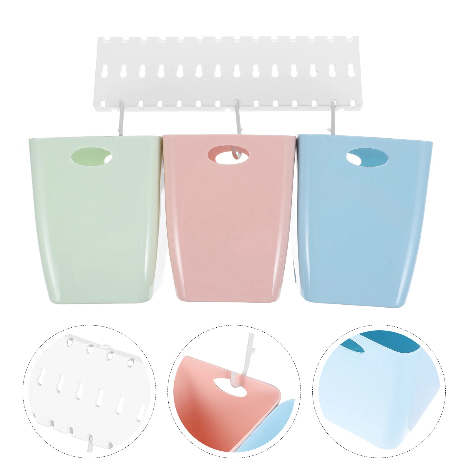 

1Set Wall Sorting Trash Bin Set Efficient Kitchen Organizer Space Saving Easy to Use Recycling Bins for Home