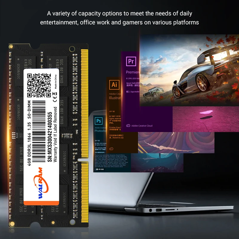 WALRAM DDR3L 8GB Memoria Ram DDR3 1600MHz 1333MHz Sodimm Ram para computadora portátil DDR3 L 4GB 1600 1333 Memoria interna para computadora portátil