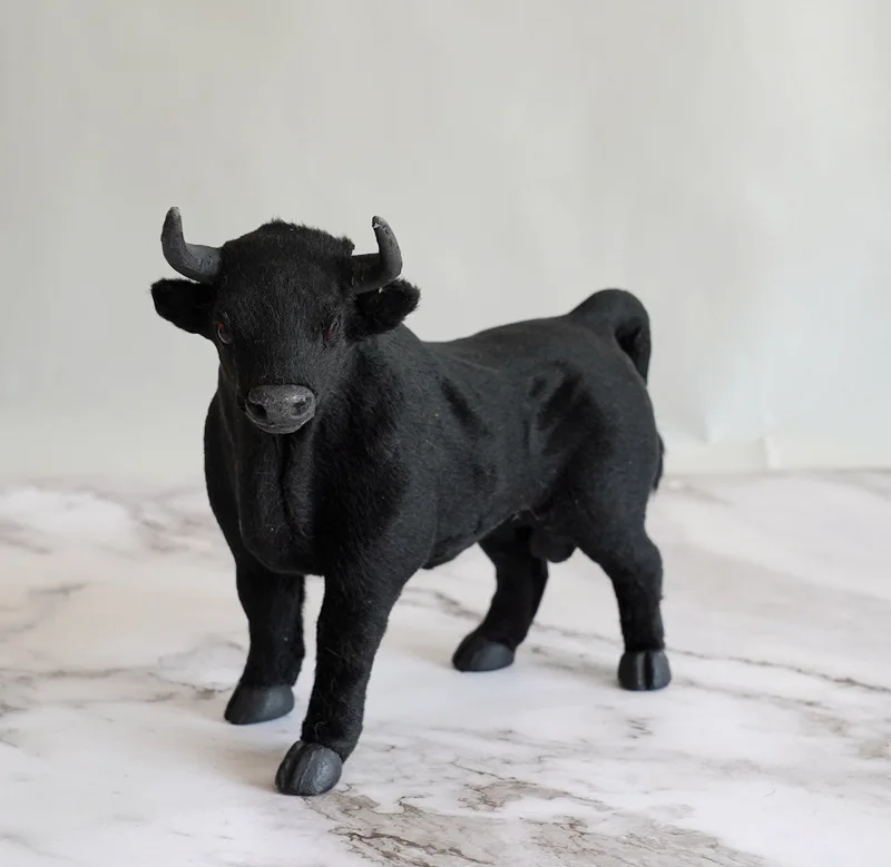 

Simulation Buffalo bull Cattle model Window Ornaments Cattle Home Desk Decoration Farm Ornament Toy Gift d1716