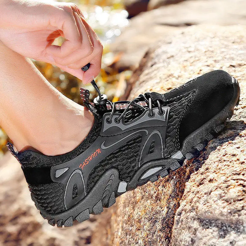 Men's Outdoor Wading Shoes 2026 New Model Breathable Anti-slip Sports Trekking Shoes Summer Mesh Shoes for River Trudging