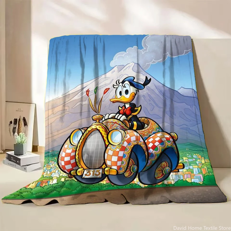 Disney Donald Duck Printed Flannel Thin Blanket King Size Luxury Winter Throw Travel Blankets for Children Sofa  Fashion Gift