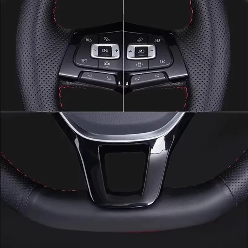 CX5 Atenza 2014 New Mazda 3 CX-3 2016Carbon Fiber Leather Car Steering Wheel Cover Hand-stitched Car Accessories For Mazda CX-5