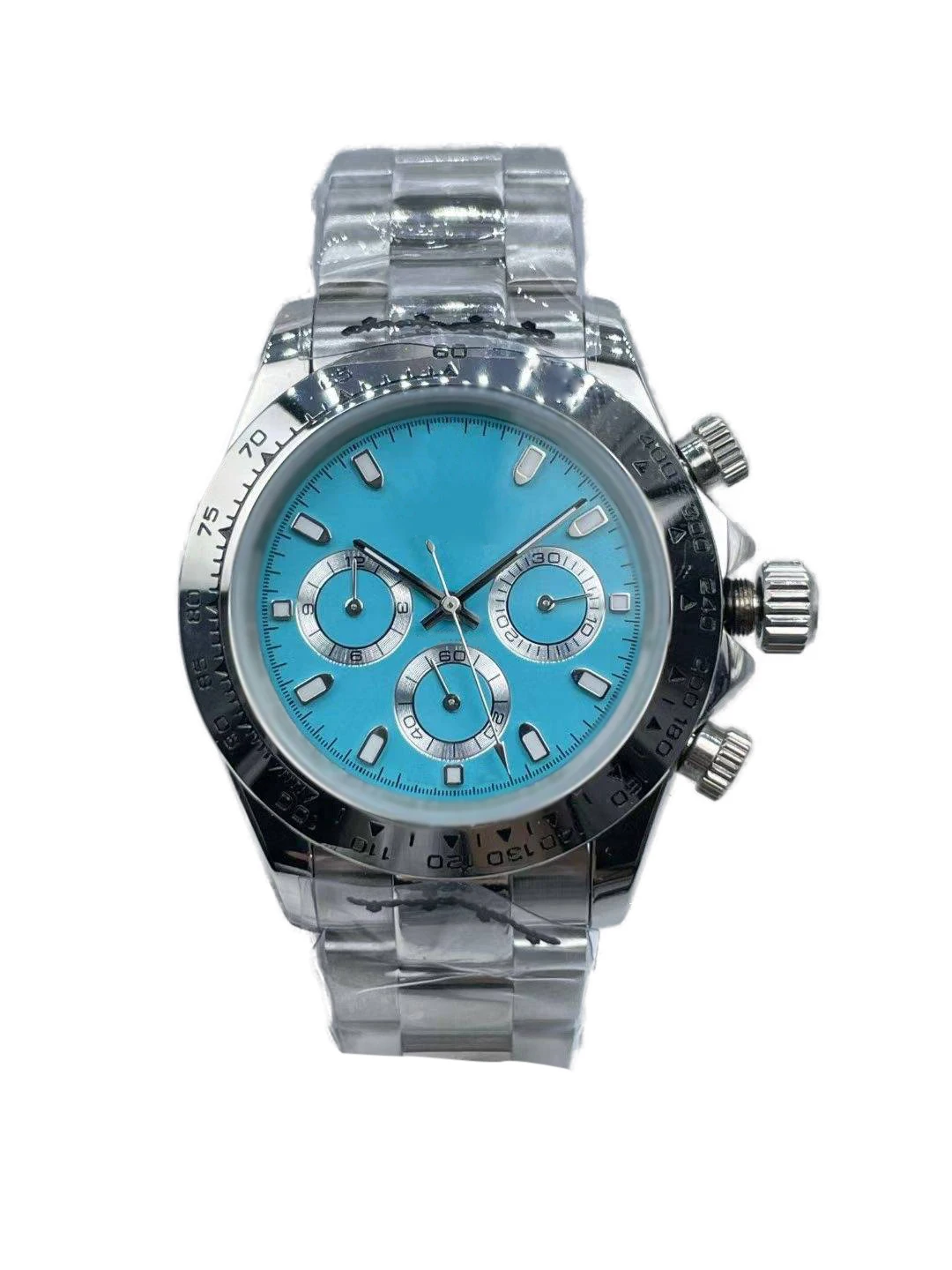 "Мужские часы 41 мм с календарем, с тремя глазами и шестью иглами, водонепроницаемые"