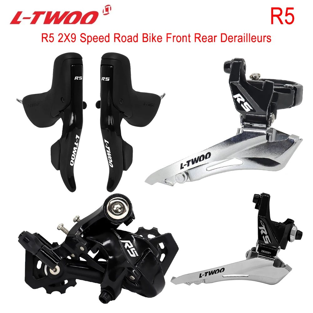 

LTWOO R5 2X9 Speed Derailleur Suit R5 Shifter Lever Front/Rear Derailleurs Kit 18 Speed Road Bike Derailleur Clamp/Brazed