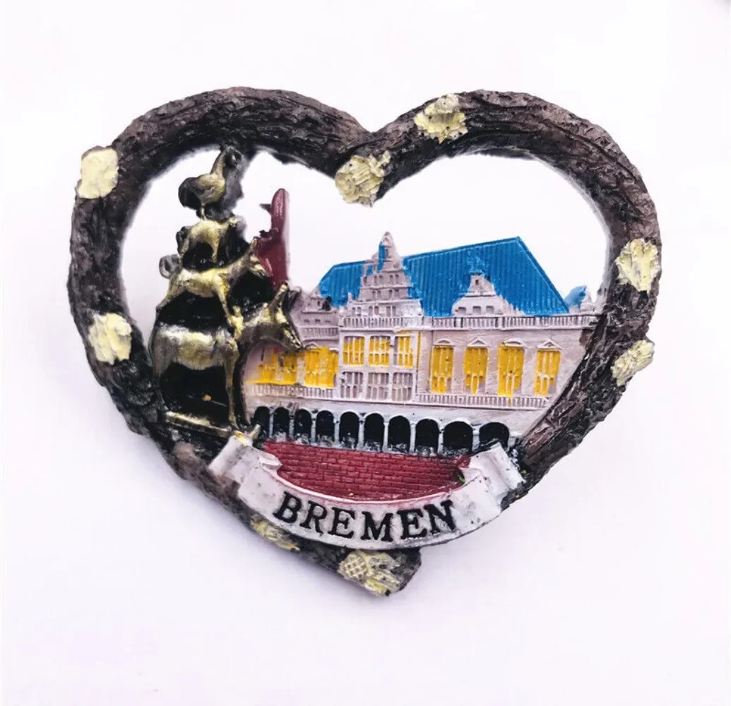 BREMEN Resin Fridge Magnet Refrigerator Sticker Tourist Souvenir