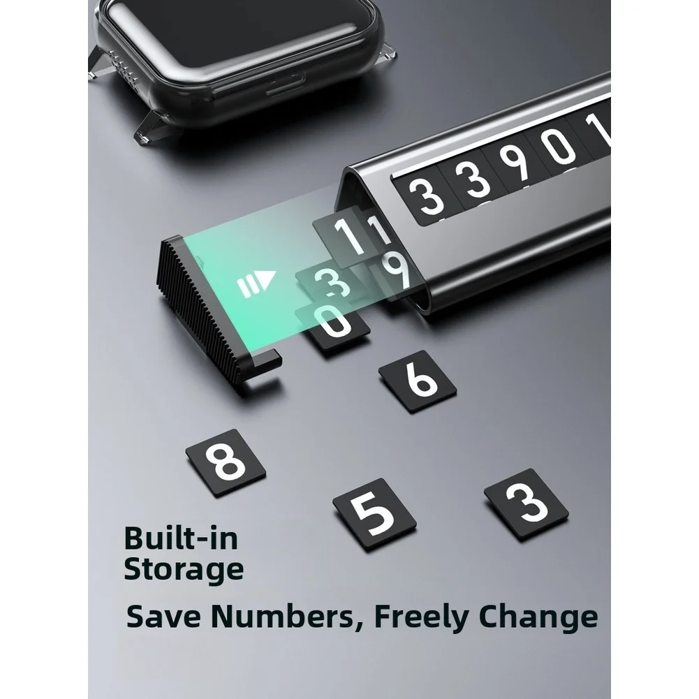 

Electronic Storage Parking Number Plate with Night-Glow Numerals Discreet Alloy Housing and Temperature-Stable Build