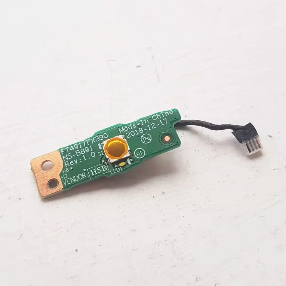 لينوفو ثينك باد X390 X395 T490S T495S ET491 محمول زر الطاقة مجلس كابل التبديل إصلاح الملحقات NS-B891 01YN272