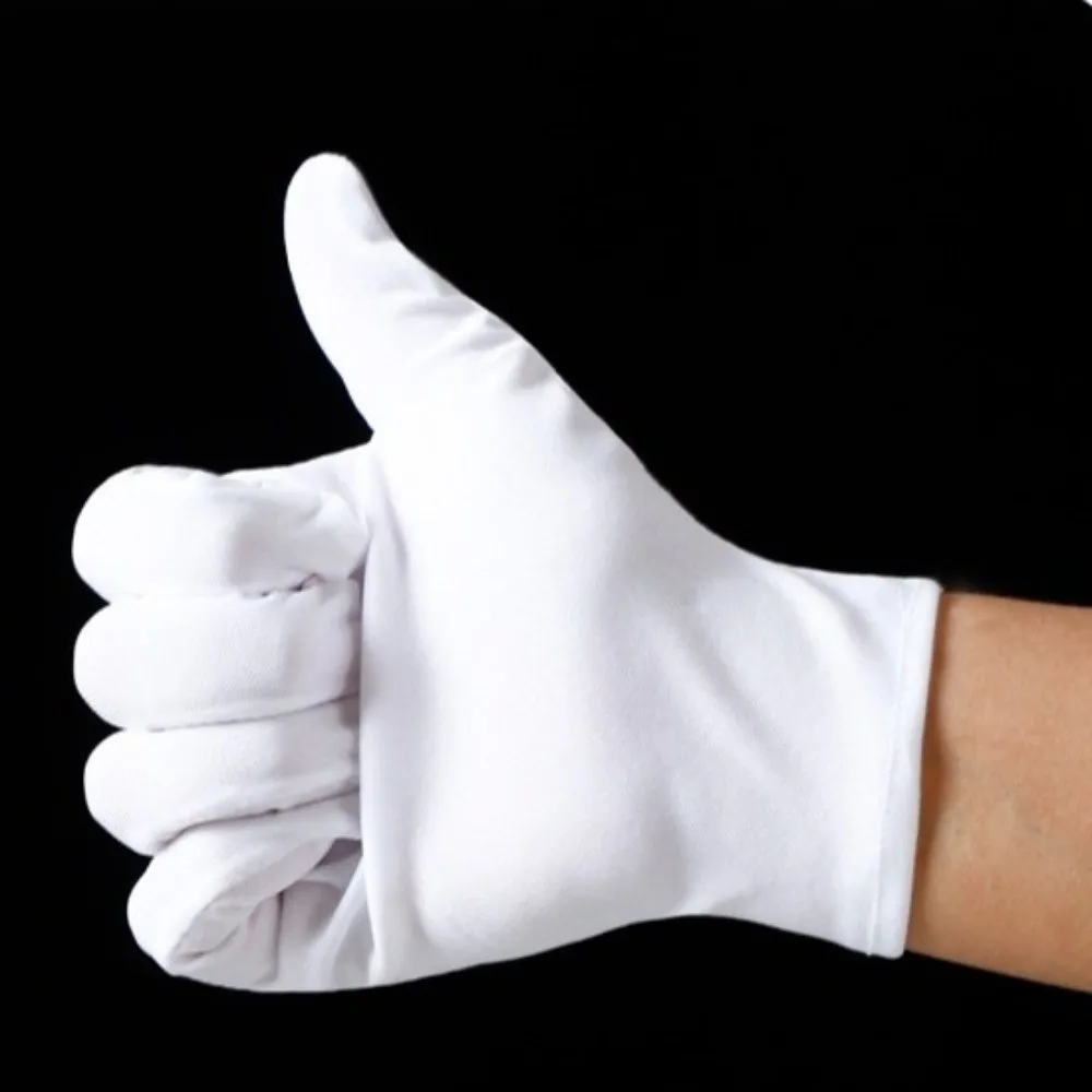 White Color White Work Gloves Household Cleaning High Stretch Ceremonial Gloves Tools Type Household Cleaning Gloves