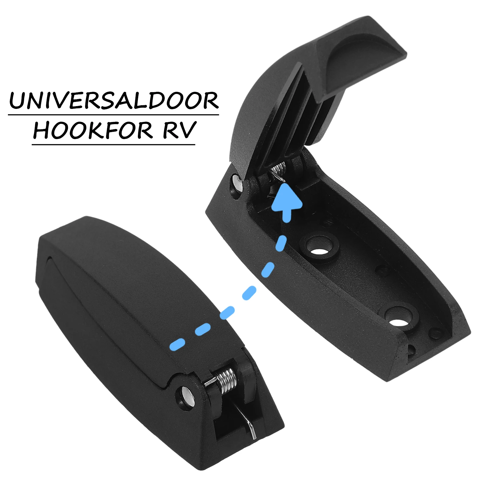 

2 Pcs Hooks RV Hitch Baggage Door Holder for Portable Catches Camper Holders Black Stopper Clips Baby