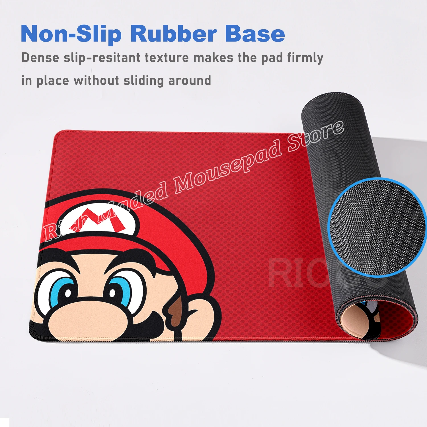 Большой игровой коврик для мыши Super M-Marioes Коврик для мыши HD с принтом Компьютерные геймеры с запирающимся краем XXL 900x400 мм Клавиатура ПК Килимок для киберспорта