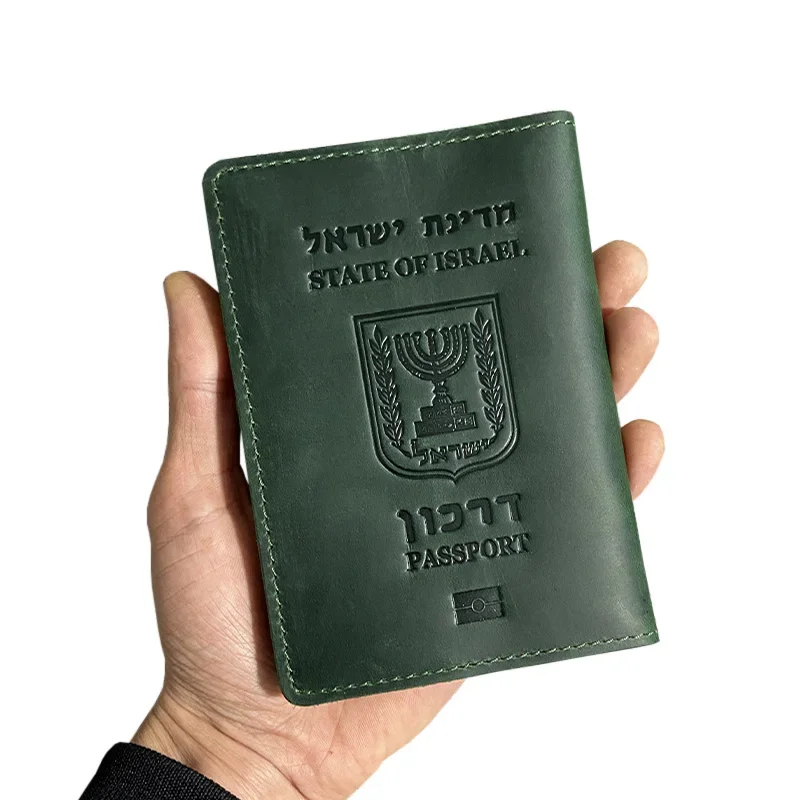 Genuine Leather Israeli Passport Covers for Israel Credit Card Holder Israel Passport Case Travel Wallet