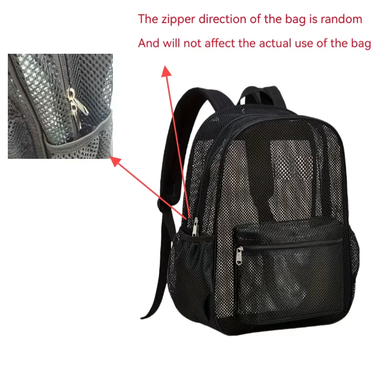 New Breathable Mesh Backpack Sports Fitness Swimming Beach Computer Bag Street Cool Style Outdoor Activity Shoulder Bag for Men image 5